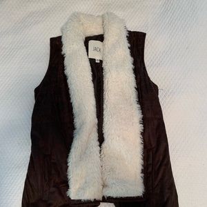 Faux Wool Neck Vest